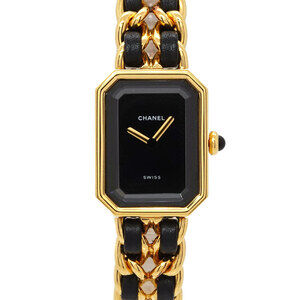 Chanel Premiere Large Size H0001 Women's Watch Black Gold Quartz
